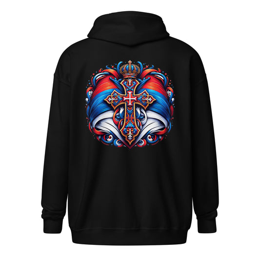 Serbien Unisex Heavy-Blend Zip Hoodie