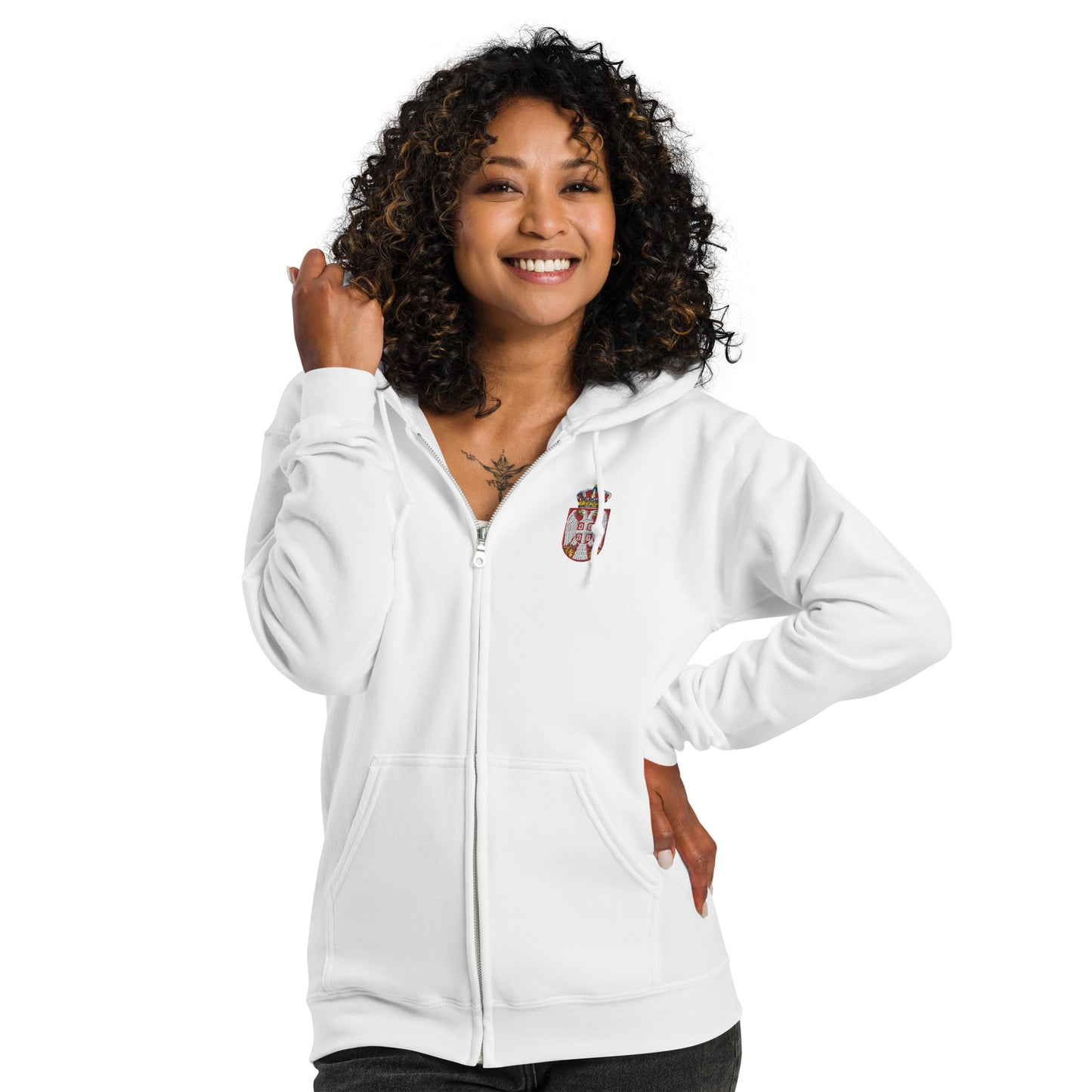 Serbien Unisex Heavy-Blend Zip Hoodie